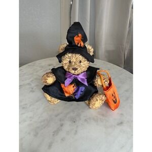 Halloween Teddy Bear Witch Costume Trick or Treat Decor Plush 6" Shelf‎ Sitter